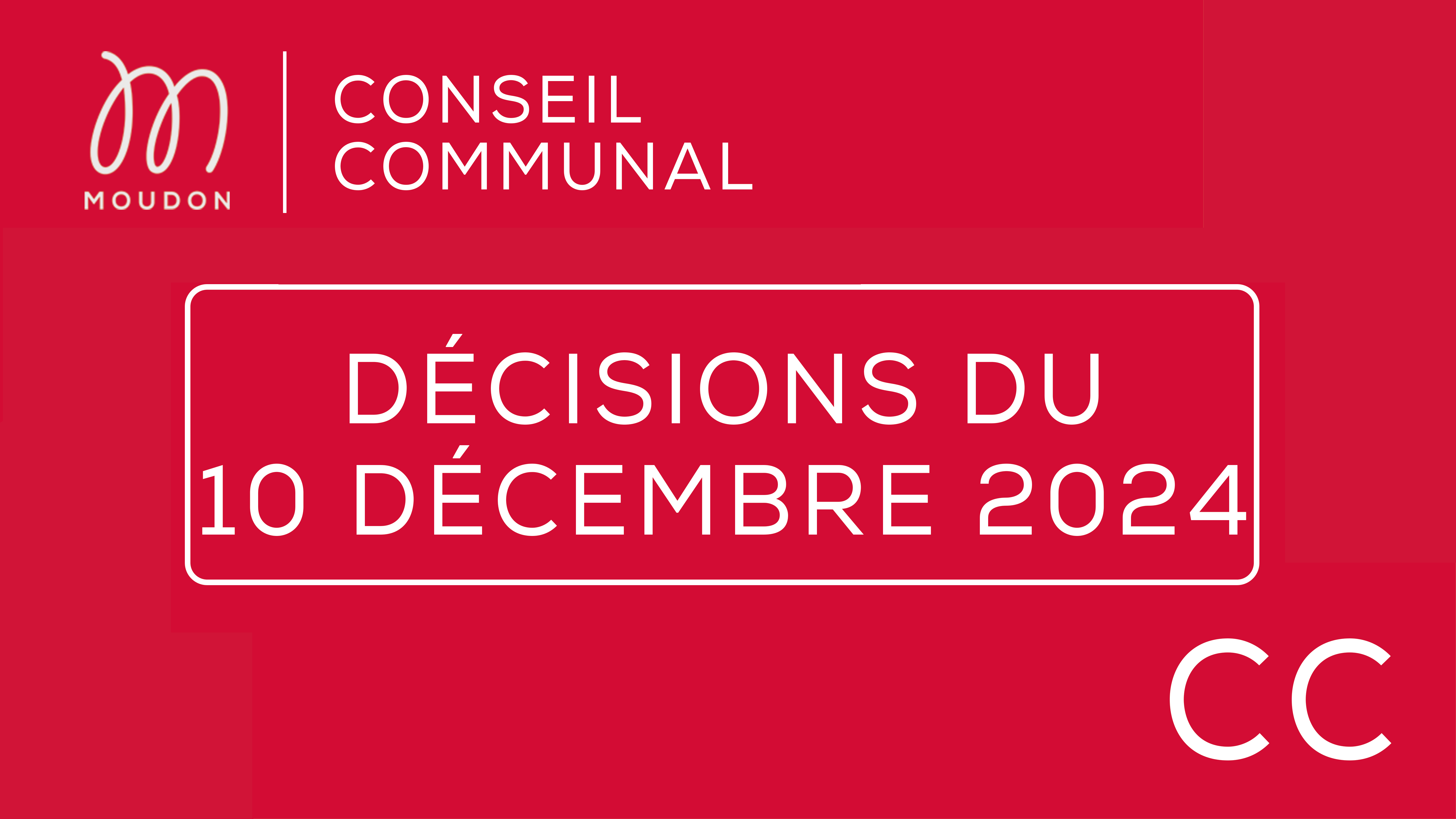 Décisions du 10 décembre 2024