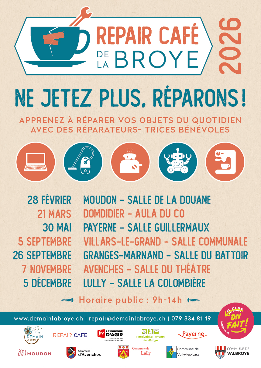 Flyer Repair café de la Broye