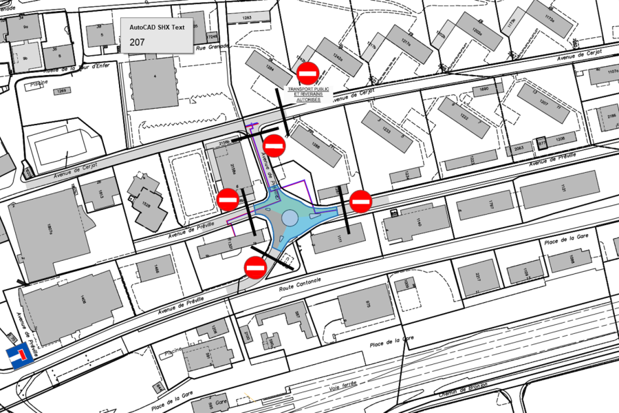 Moudon travaux Préville
