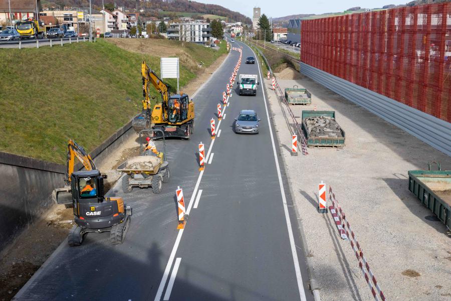 Moudon travaux Jonction Sud - novembre 2025
