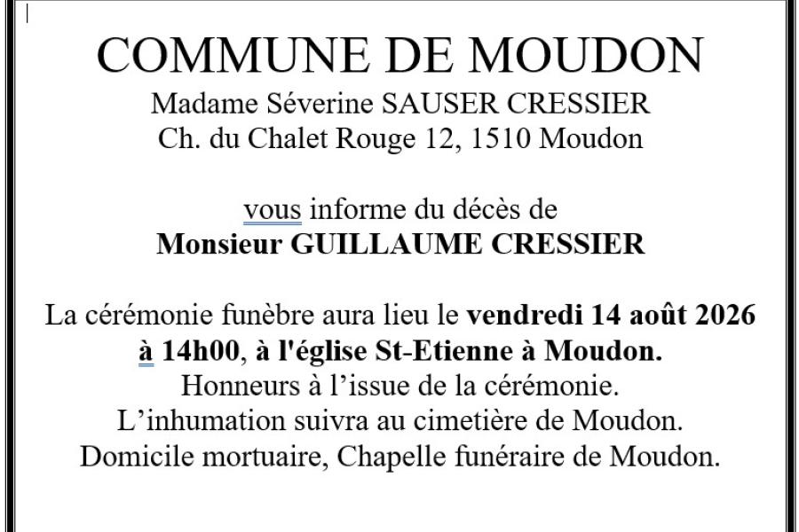 Avis - Guillaume CRESSIER 