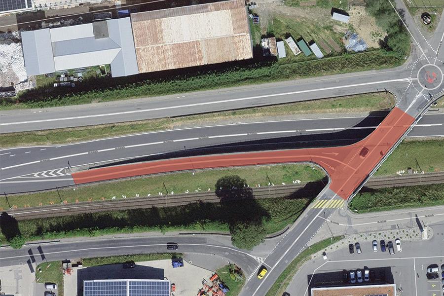 Moudon travaux en cours Jonction Sud